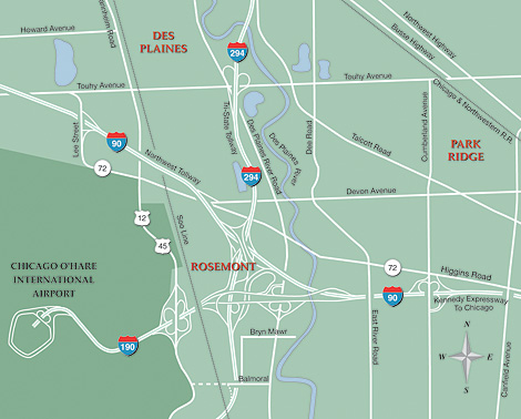 map of O'Hare International Airport